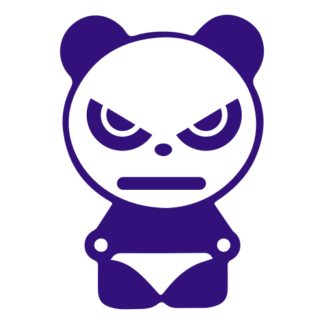 Angry Panda Decal (Purple)